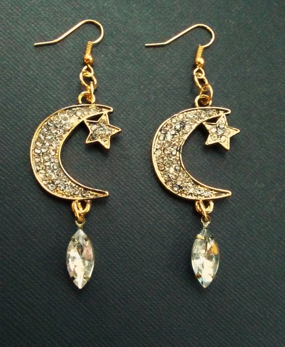 Moon and Star Earrings Crescent Moon and Star Jewelry