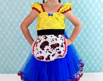 Jessie Toy Story Costume, Jessie dress, Cowgirl dress, Jessie costume, Halloween costume, cowgirl birthday outfit, Toy Story Jessie, sale