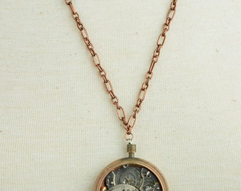 Exposed Watch Pendant Necklace , Steam punk , sold each