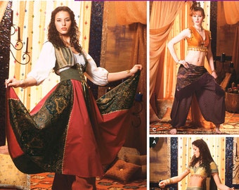 Misses Costume -Belly Dancing Costumes- Simplicity 5359 Sewing Pattern, Blouse, Corset, Skirt, Veil - Sizes: 6 -8 -10 -12 or 14 -16 -18 -20