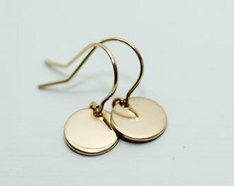 minimalist earrings 14k