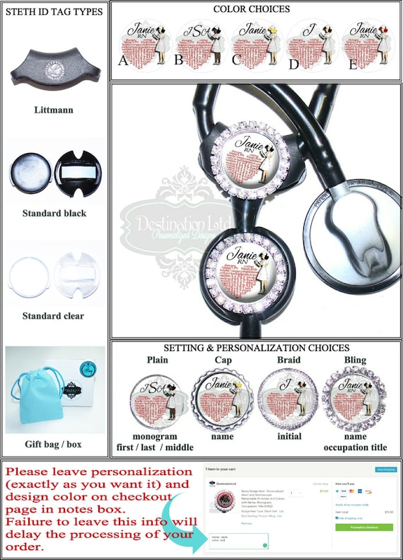 Littmann Stethoscope Tag Personalized Nurse by DestinationLtd