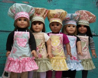 Doll Apron - Doll Clothes - Doll Apron to fit American Girl Doll - Shabby Chic