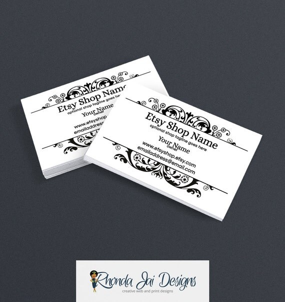 Business Card Designs Black and White Business Card Design