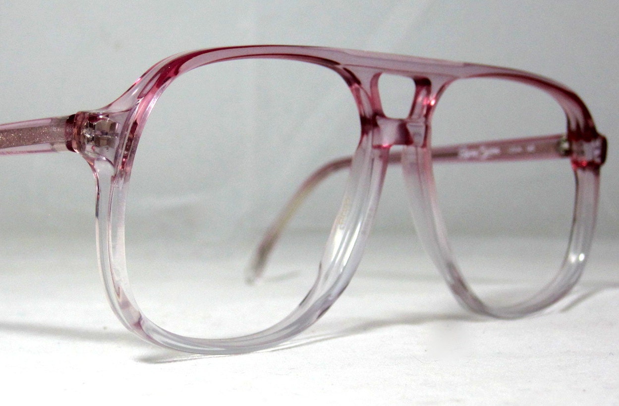 Vintage EyeGlasses 70s Double Bridge Aviator Frames.