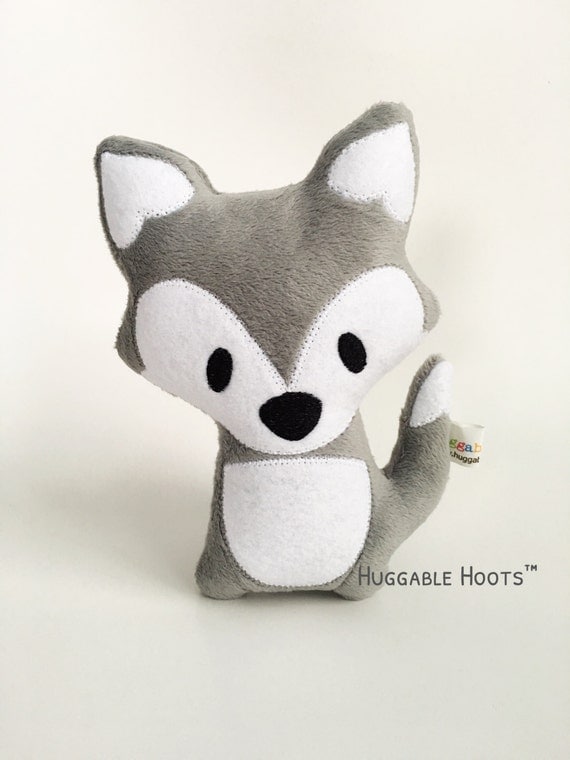 Stuffed Fox Grey Plush Fox Gray Fox Stuffed Animal