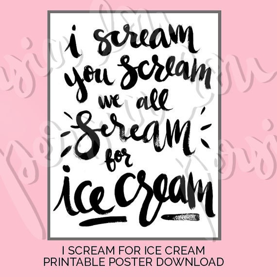I Scream for Ice Cream Digital Download