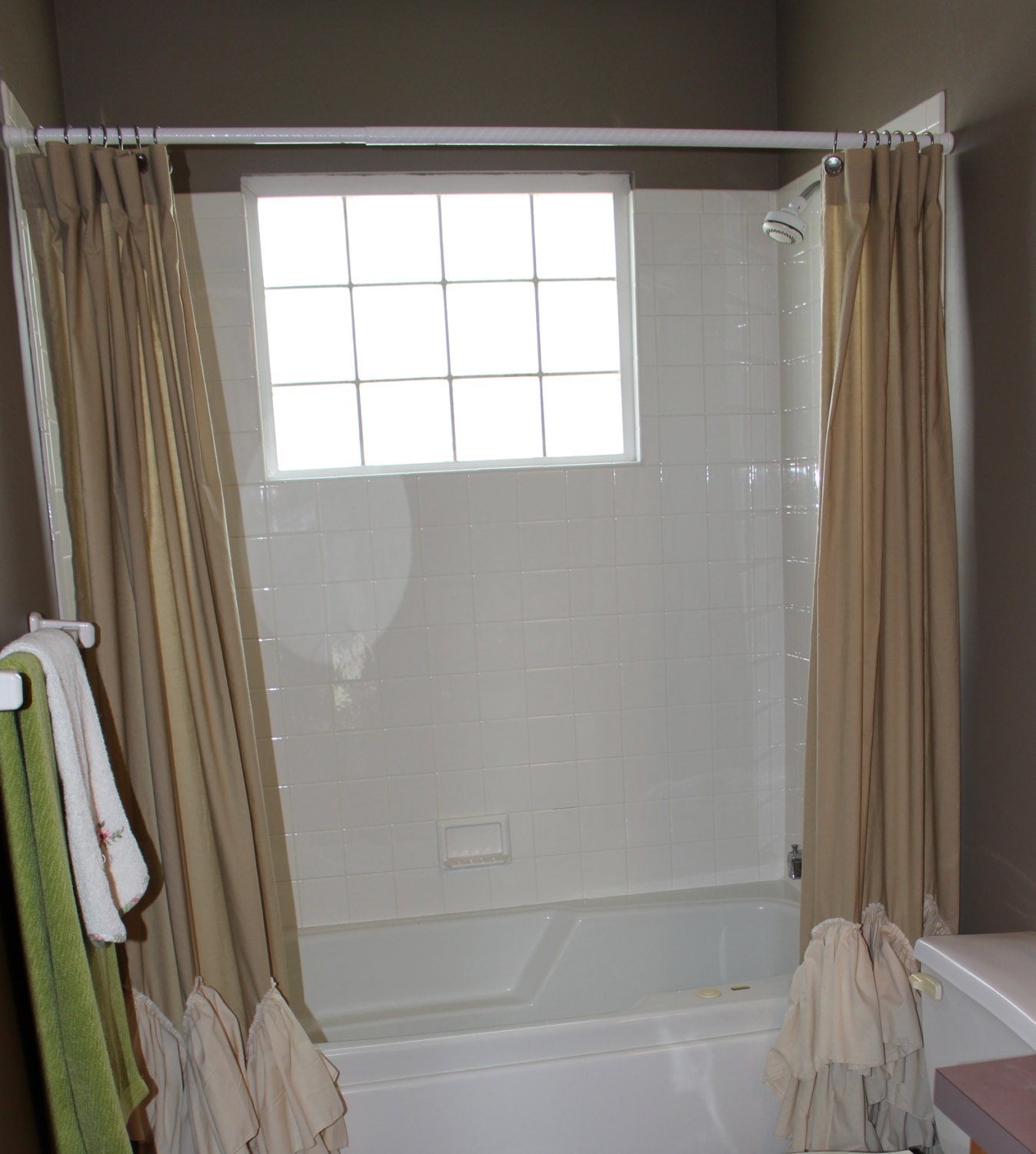 Shower Curtain Kami Wave SPLIT SHOWER Curtain Shabby Chic