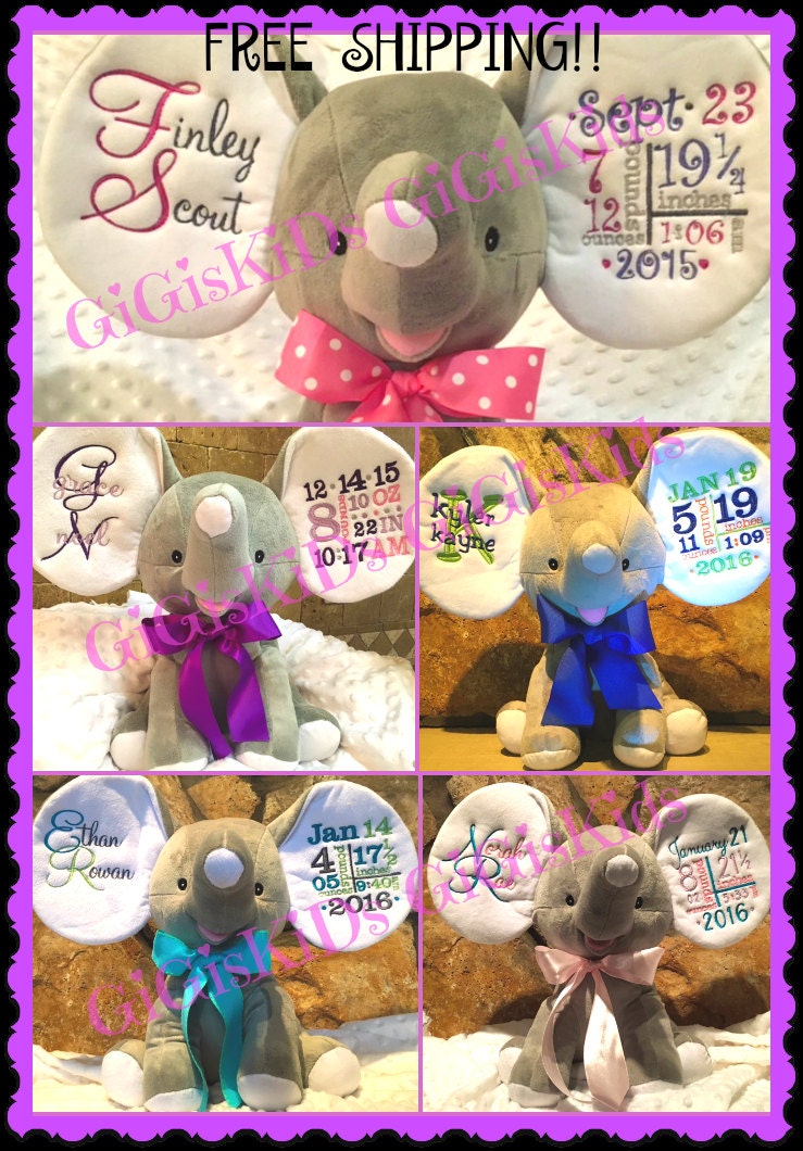monogrammed stuffed animals