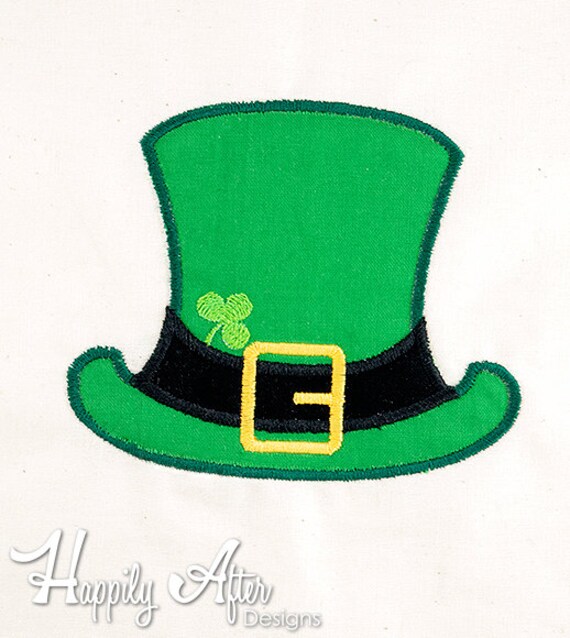 Items similar to St Patrick's Day Hat Applique Embroidery Design