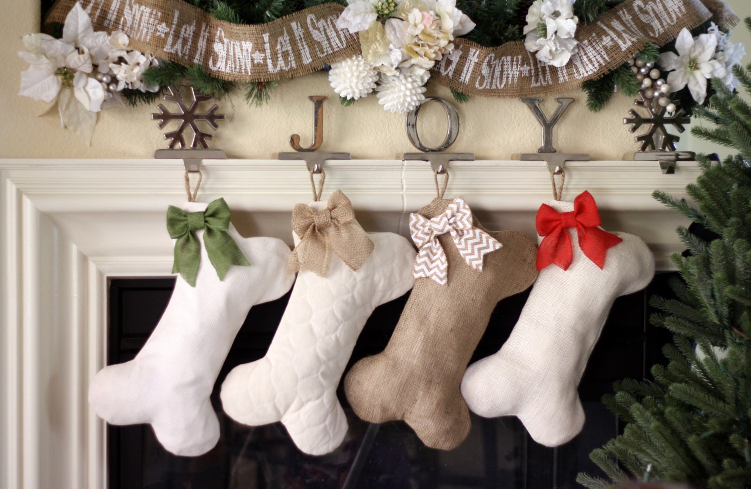 Stockings for Dogs Bone Shaped Pet Stocking / Christmas Pet