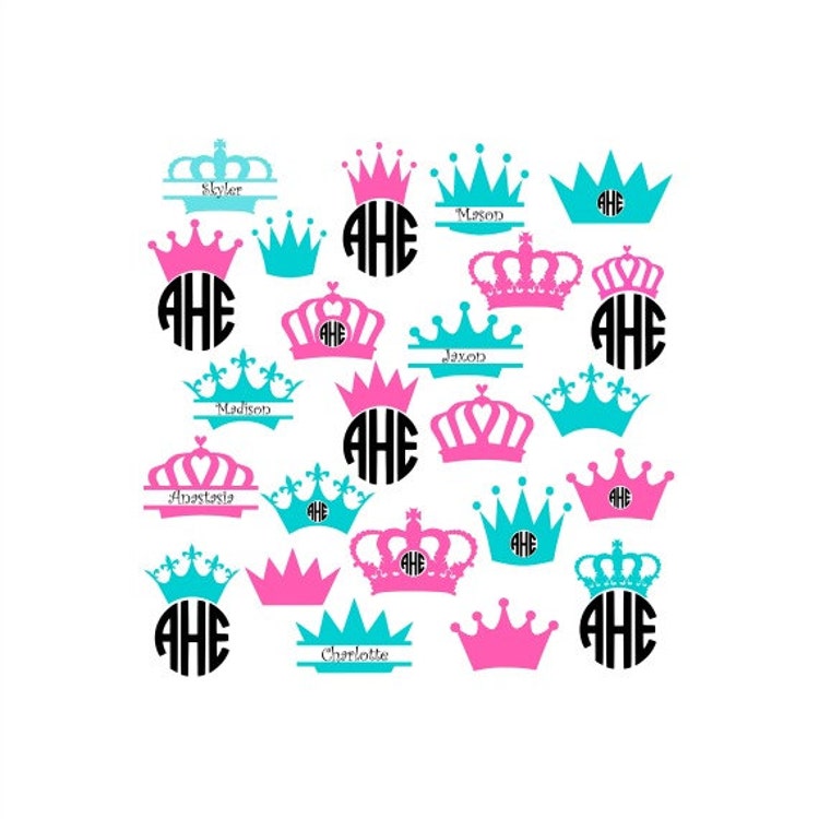 Download Princess Crown Svg Crowns Svg Monogram Crown by ...