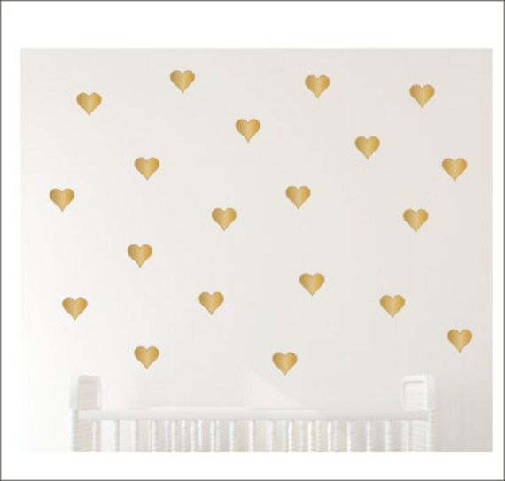 Heart Vinyl Decals Gold Heart Decals Vinyl by CustomVinylbyBridge