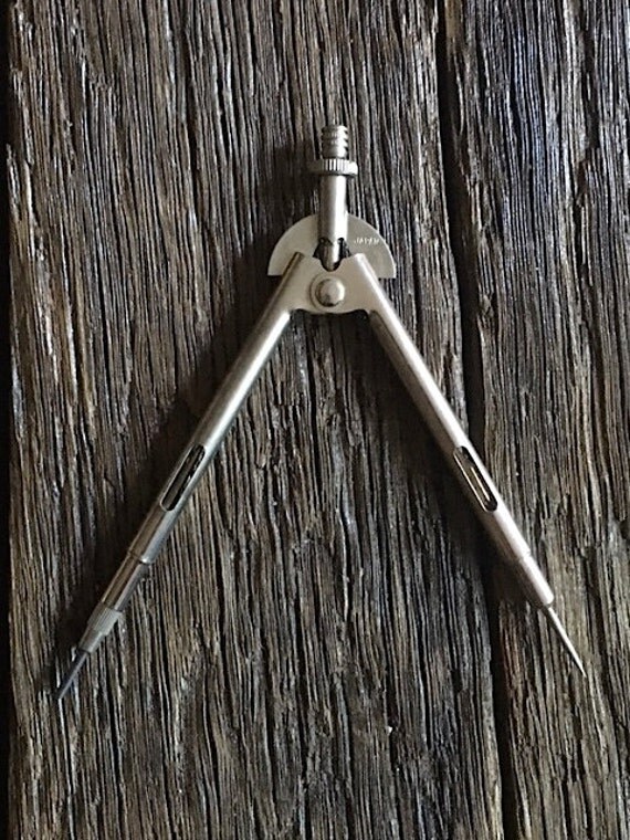 ON SALE Vintage Compass Vintage Metal Drafting Compass