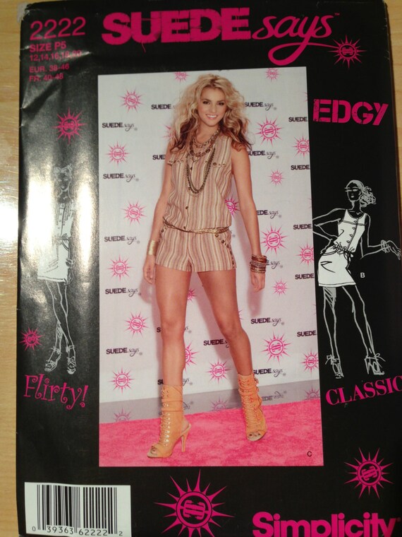 Simplicity 2222 Sewing Pattern Misses and Misses Petite Dress or Romper Size 12-20