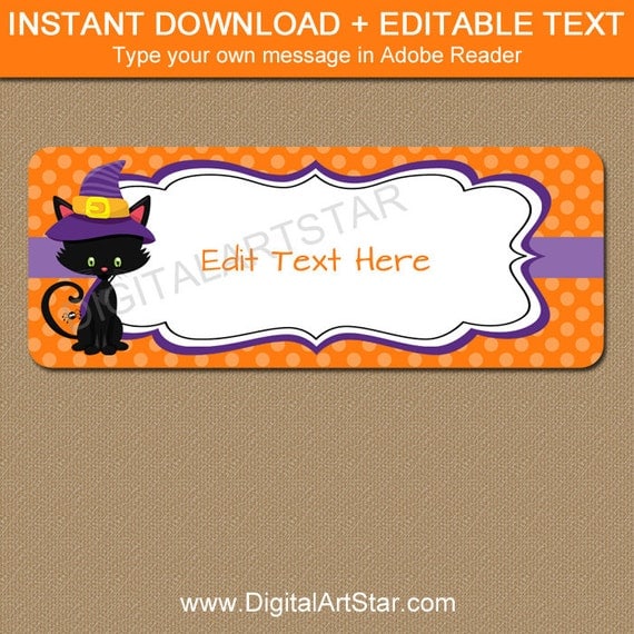 Halloween Address Labels Printable Halloween Return Address