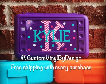 Personalized Pencil Box, Plastic Pencil Box, Personalized School Supplies, Personalized Crayon Box, Personalized School Box, Art Supply Box