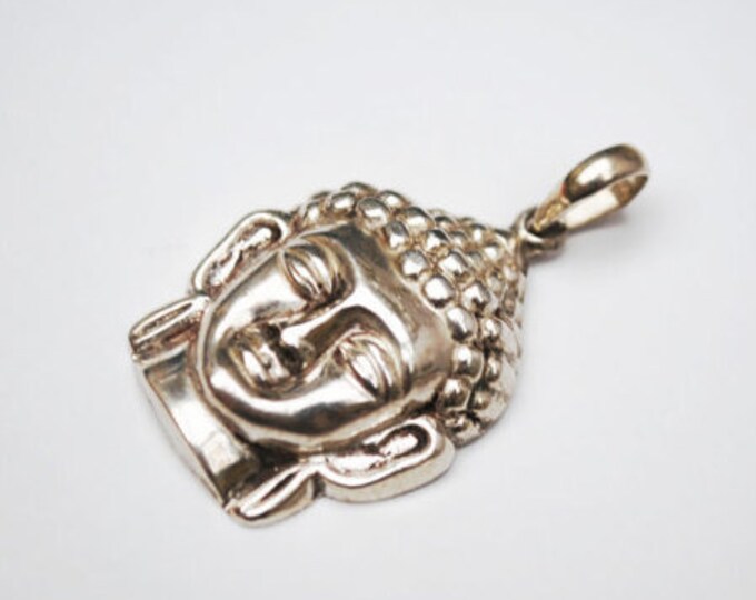 Sterling Face Pendant - 925 silver hallow - Mask Tribal - necklace pendant charm