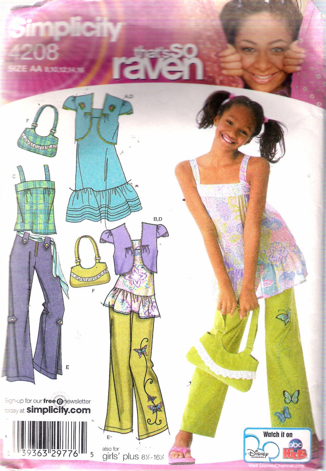 2006 Simplicity 4208 That's So Raven Girl's Dress