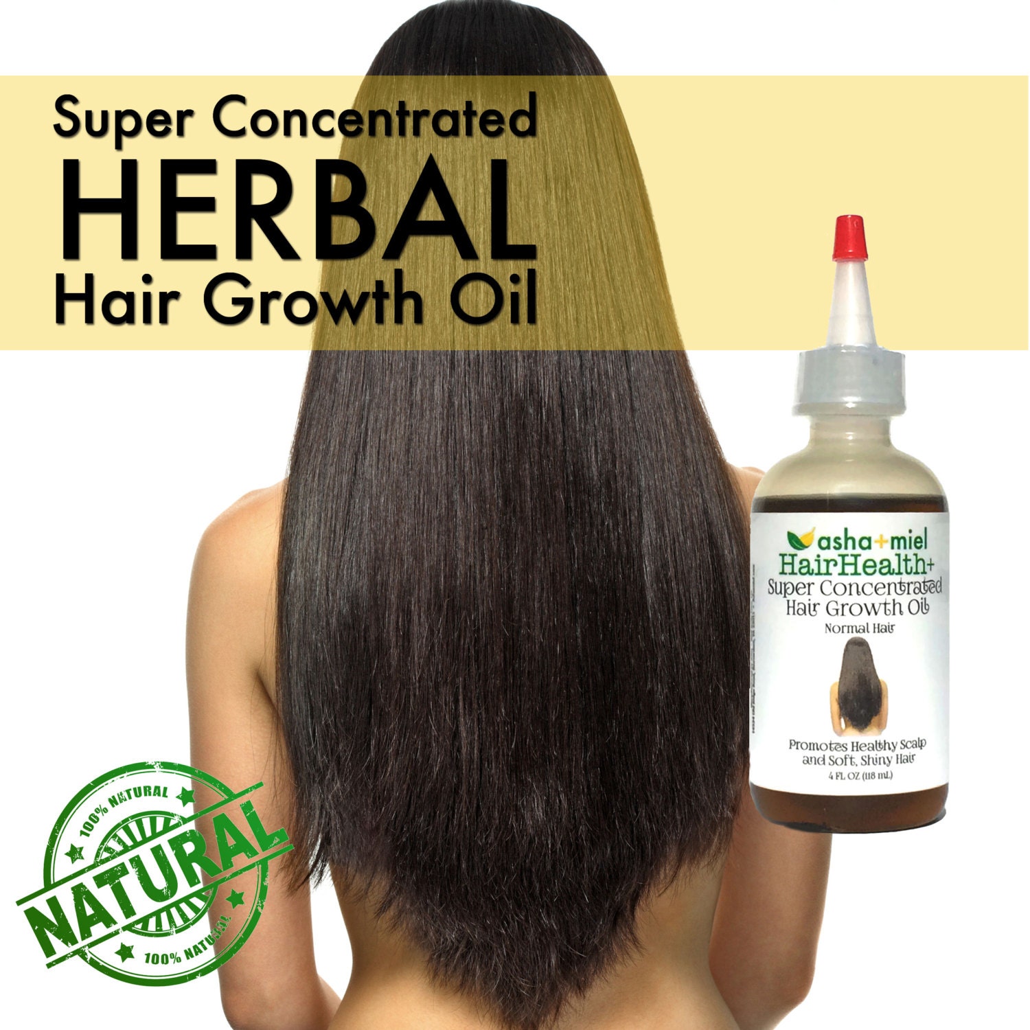 Super Concentrated Herbal Hair Growth Oil by AshaAndMielBodyCare