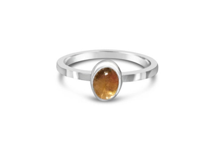 Citrine and Sterling Silver Ring