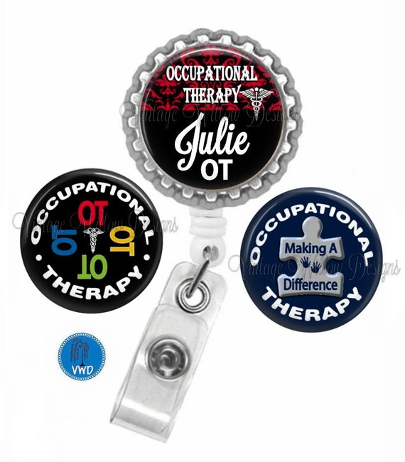 Personalized Occupational Therapy OT6 Retractable ID Badge