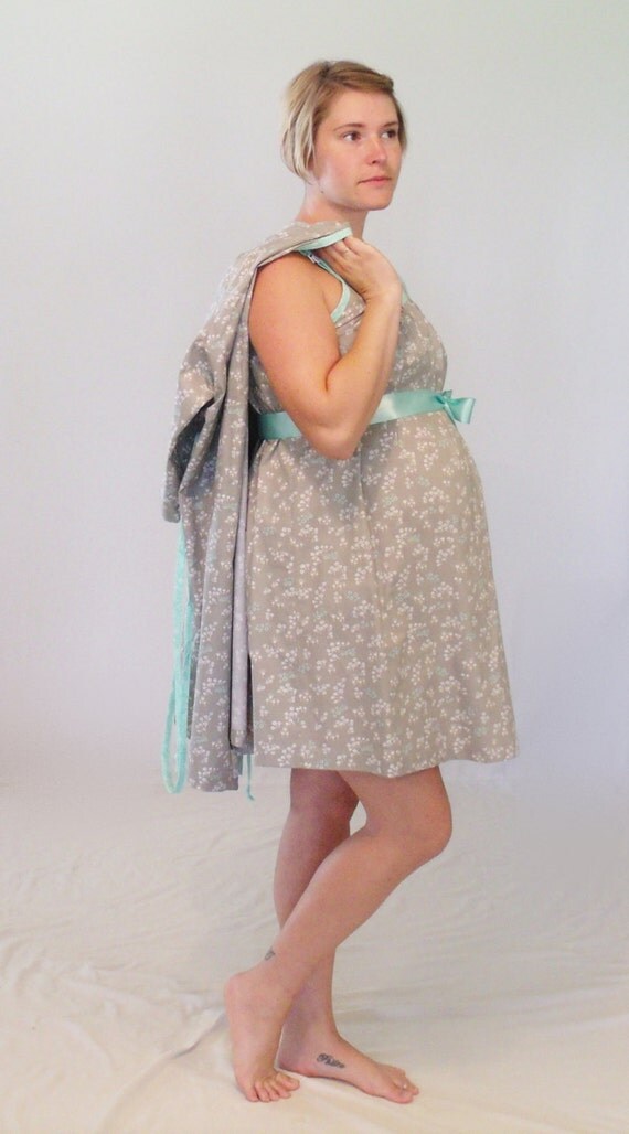 Small hospital delivery set gown robe nursing breastfeeding