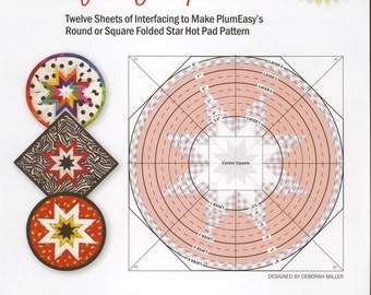 Items similar to ROUND Machine Sewn Folded Star Hot Pad PATTERN on Etsy