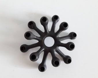 Vintage Dansk Spider Candle Holder - Mid Century Danish Modern Cast Iron Black Candle Holder by Jens Quistgaard of Dansk Denmark - 1960s