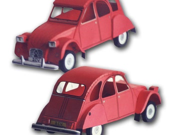 Citroen 2CV Card Kit 1/10 Scale - Various Colours Deux Chevaux Model