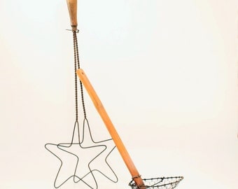 Antique Rug Beater, Star Rug Beater, Rustic Primitive Home Decor, Egg Lifter