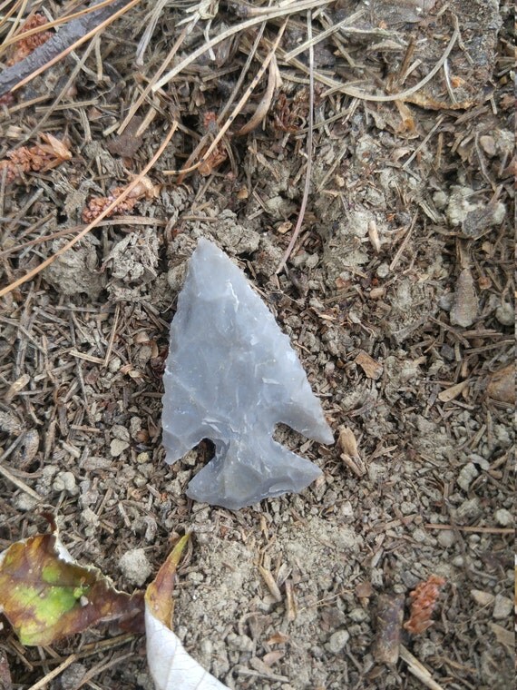 Texas Flint Arrowhead Corner Notch arrow head for hunting