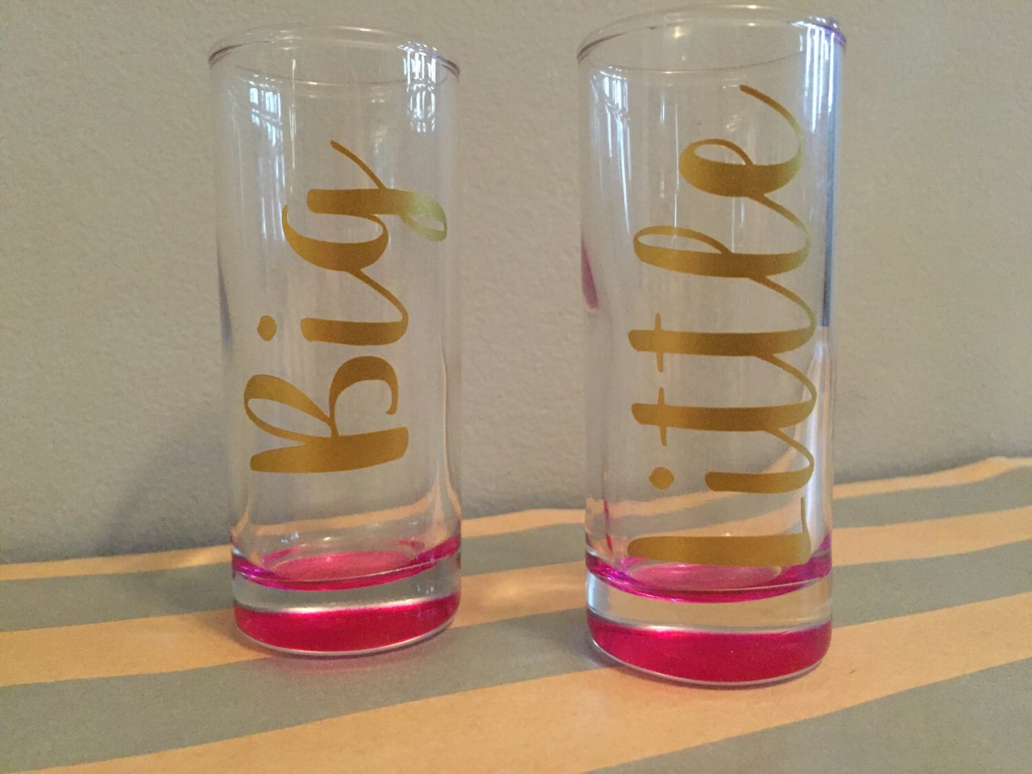 Personalized Big Little Shot Glasses Big Lil Shot Glass Big