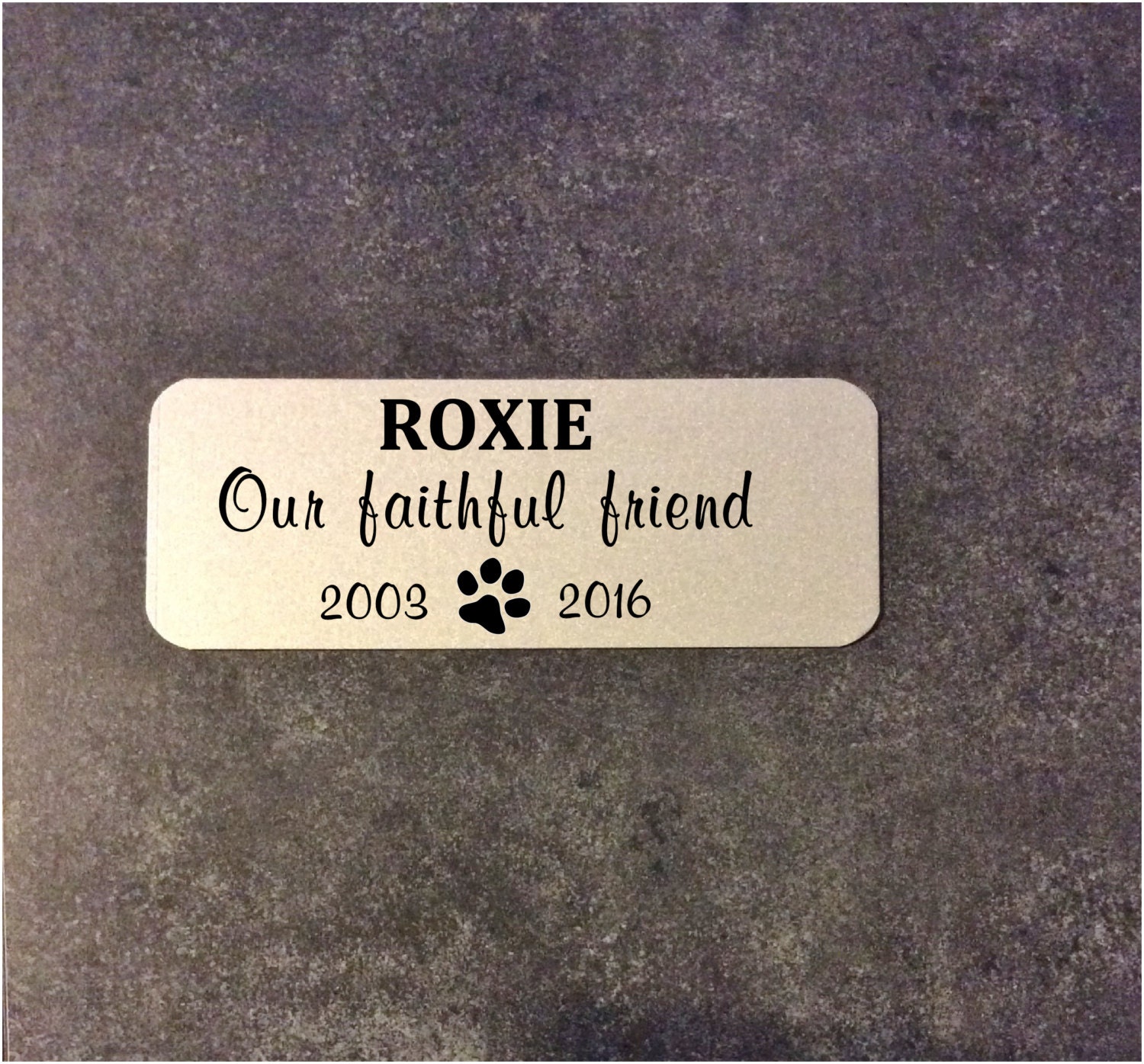 Pet memorial Metal Name Plate metal ID name tags name