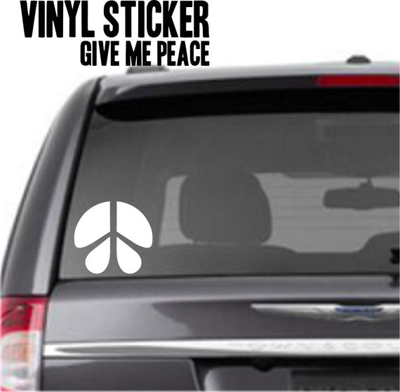 Give Me Peace 12 Inverted Peace Sign Sticker