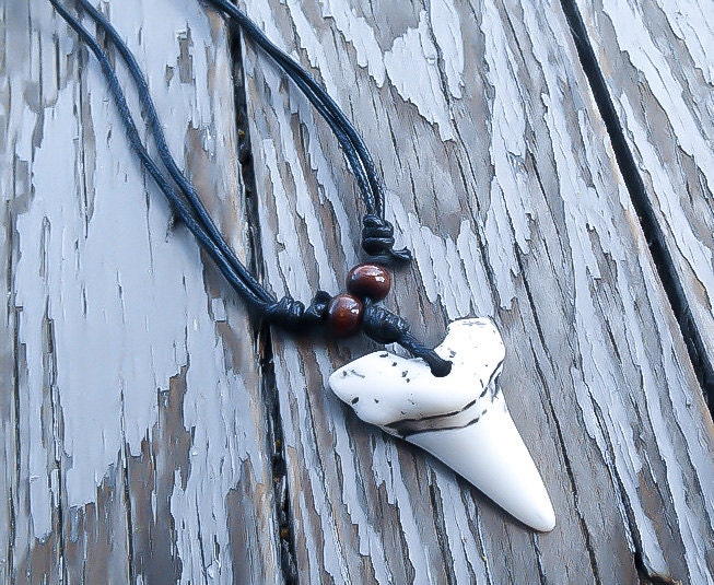 Shark tooth necklace Mens necklace Womens by KingsfieldInn