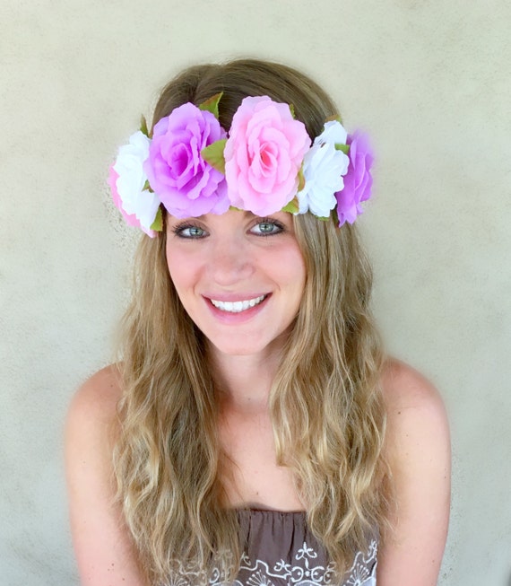 Flower Crown Headband Coachella Music by TheBloomingBeauty on Etsy