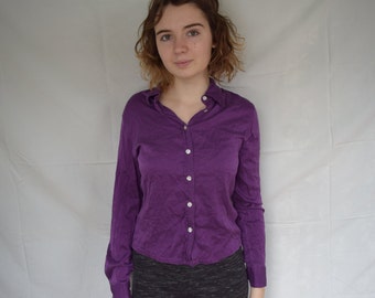 Vintage "Out of the blue", Silk button-up
