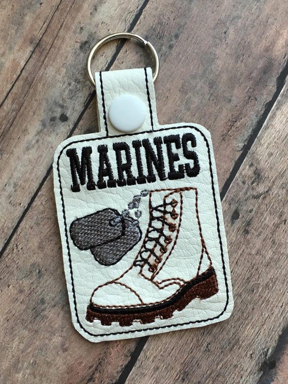 Marines Marine Combat Boot Dog Tags Key Fob Design