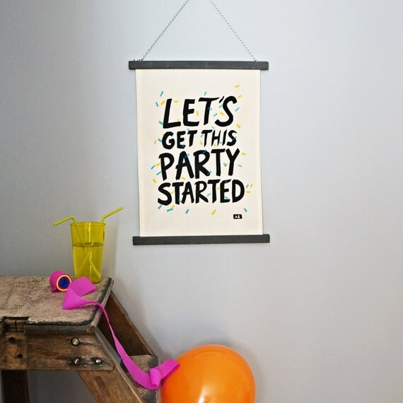 Let's Get This Party Started confetti organic by LOSTSHAPESPRINTS