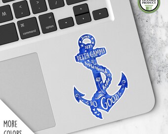 Delta Gamma DG | Small Anchor Decal | Sorority Big Little Reveal Gift | Official Licensed Product | DG-SD