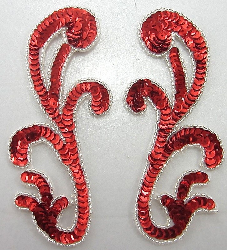 Choice of Color Designer Motif Appliqué Pair Sequin Beaded