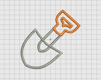 Shovel Applique Embroidery Design in 3x3 4x4 5x5 and 6x6 Sizes