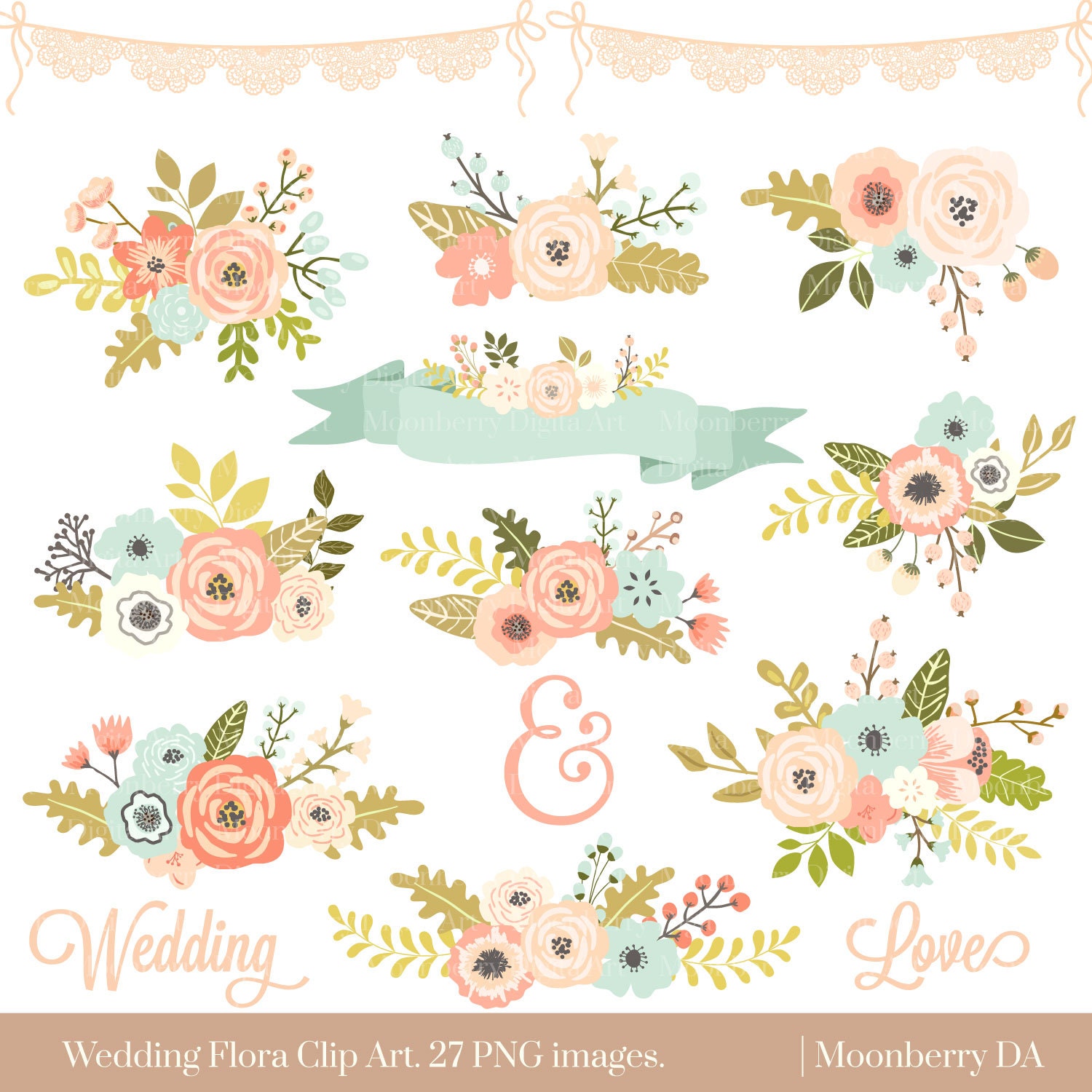 floral wedding clipart free download - photo #27