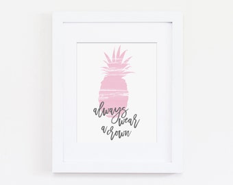 Pineapple art print | Etsy