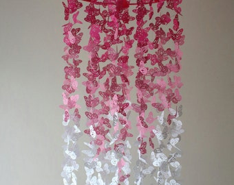Butterfly Nursery Mobile - Best Selling Pink Ombre Chandelier Butterfly Mobile - Butterfly Mobile - Crib Mobile - Nursery Decor - Gift