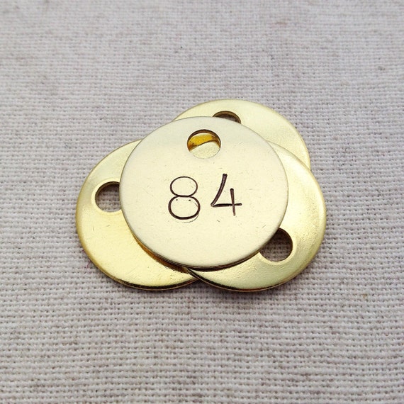Images of Numbers Stamped On Brass