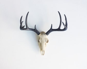 ANY COLOR Faux Deer Skull Wall Hanging // Faux Taxidermy // Western Stag Head // Boho Chic // Animal Skull // Buck Skull // Deer Antlers