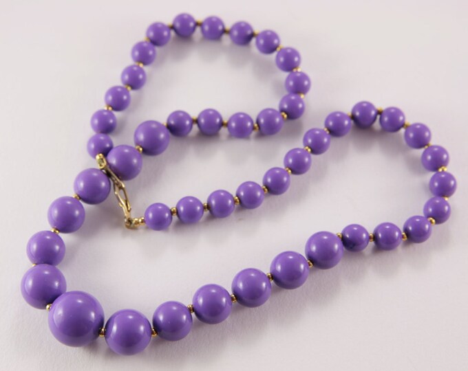 Violet Beads Vintage Costume Jewelry Patended