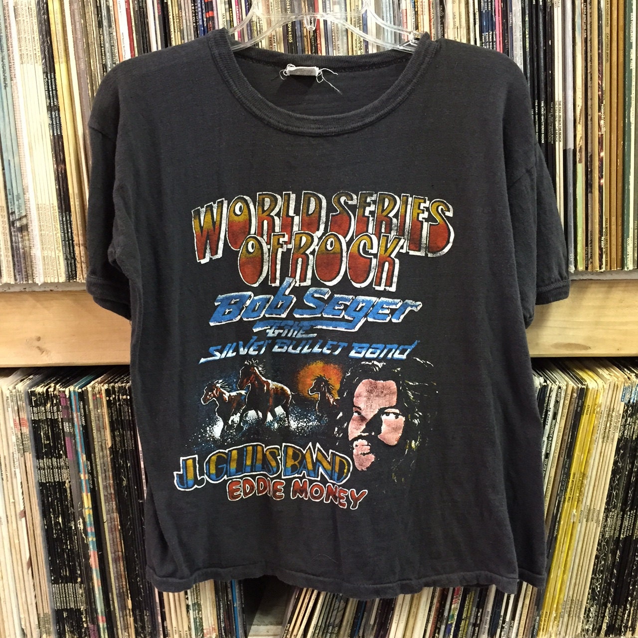 AMAZING Vintage World Series of Rock T-shirt 1980